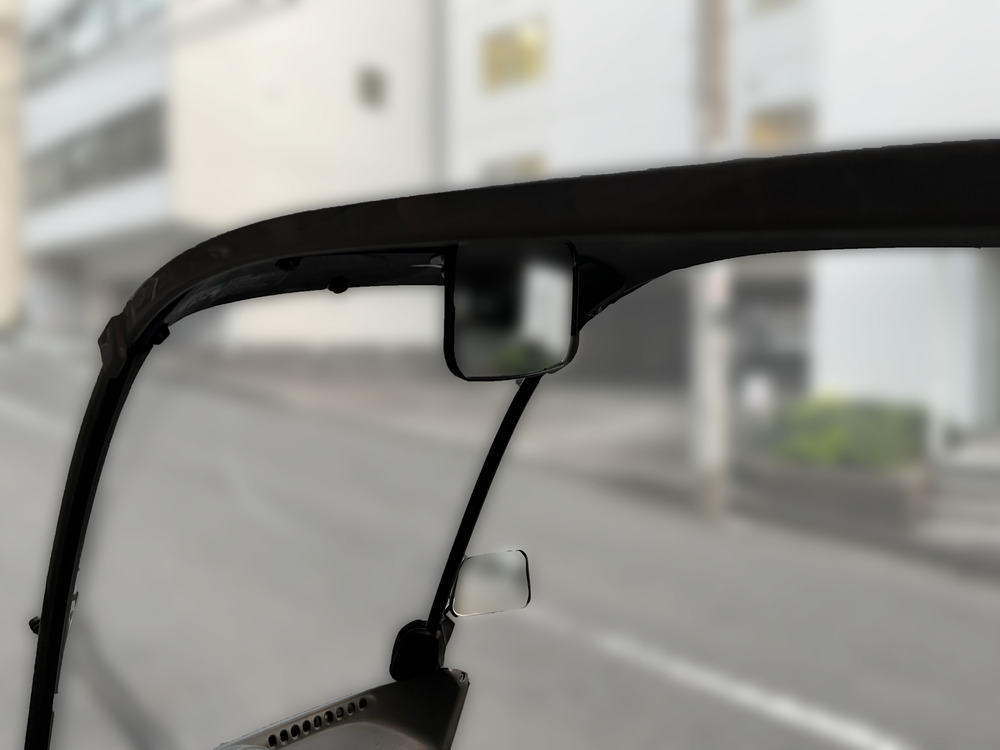 バックミラー ジャイロキャノピー ホンダ  TA03 TA02 用 簡単設置  デリバリー ミラー  - 画像3