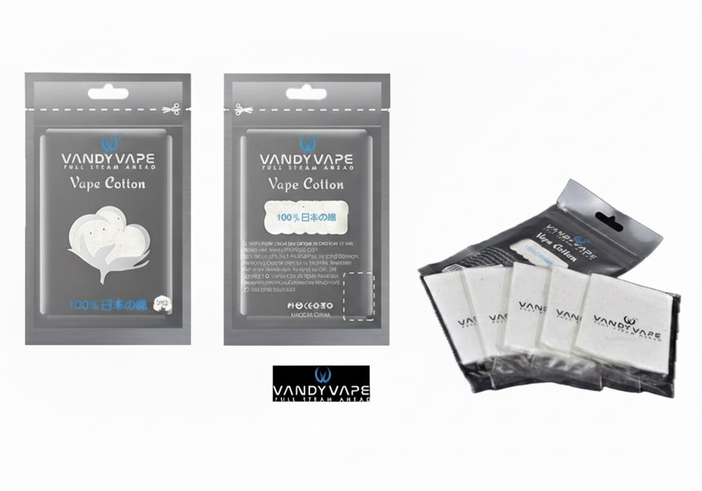 バンディベープ Vandy vape ベープコットン オーガニックコットン 5枚入り  - 画像1