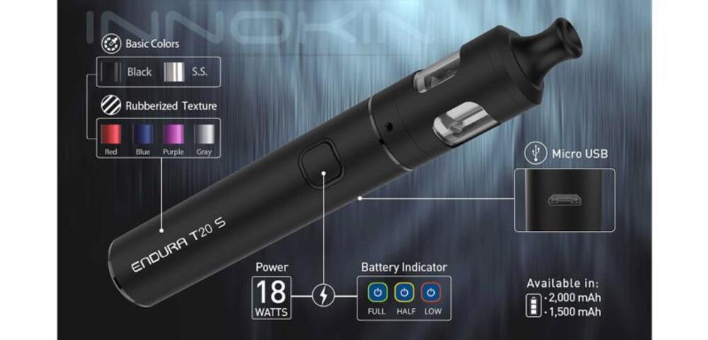 イノキン Endura T20-S スターターキット 電子タバコ 2ml 1500mAh シルバー - 画像4