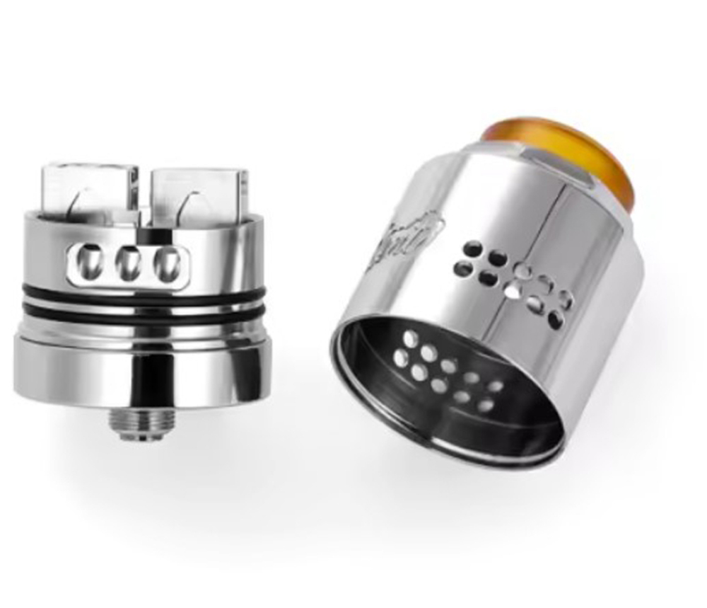 タイムスベイプ Arden RDA アトマイザー 27mm スプリング式クランプデッキ 電子タバコ マットブラック - 画像3