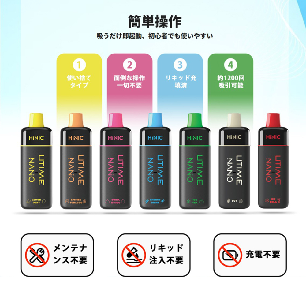 NANO 電子タバコ VAPE 3.5ml シーシャ 使い捨てキット   ライチタバコ - 画像6